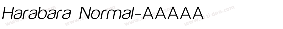 Harabara Normal字体转换